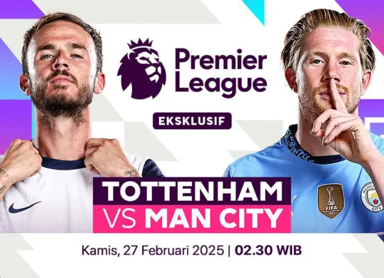 Link live streaming Tottenham vs Manchester City. (Sumber: Vidio)