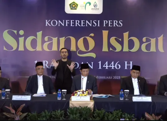 Hasil sidang isbat 1446 H pada Jumat, 28 Februari 2025 (Sumber: YouTube/Kemenag)