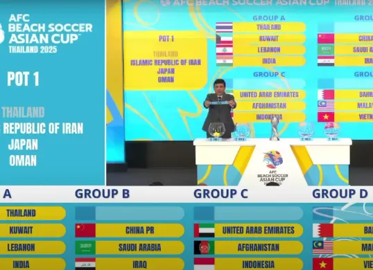 Tim Indonesia bertekad memberikan kejutan di AFC Beach Soccer Asian Cup 2025. (Sumber: YouTube/@Timnas Garuda Team)