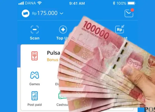 Transferan saldo DANA gratis hingga Rp125.000 bisa didapatkan jika nomor HP kamu telah valid tersambung ke dompet elektronik. (Foto: Poskota/Rivera Jesica Souisa)