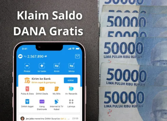 Langkah-langkah klaim saldo DANA gratis Rp213.000 hari ini ke dompet digital. (Sumber: Poskota/Audie Salsabila)