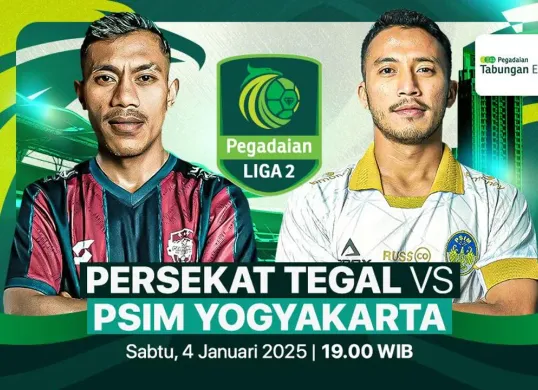 Link live streaming pertandingan Persekat Tegal vs PSIM Yogyakarta, dalam lanjutan pertandingan Liga 2 2024-25. (Foto: Vidio)