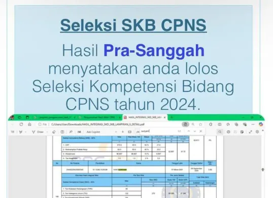 Link PDF hasil akhir CPNS 2024 nama-nama yang lulus (Sumber: Facebook/Reni)