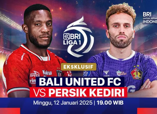 Link live streaming Bali United vs Persik Kediri. (Sumber: Vidio)