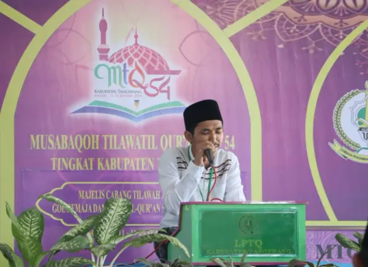 Salah satu khafilah saat mengikuti perlombaan MTQ ke-54 tahun 2024. (Sumber: Dok. Pemkab Tangerang)