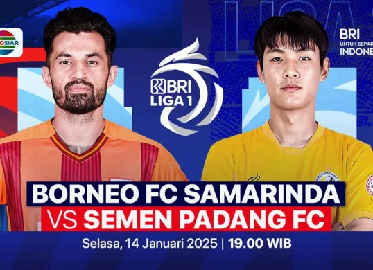 Link streaming Borneo FC vs Semen Padang di pekan 18 Liga 1 2024-25. (Foto: Vidio)