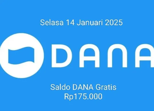 Saldo DANA gratis Rp175.000 bisa diklaim ke dompet elektronik hari ini Selasa 14 Januari 2025 hanya dengan menyelesaikan tugas ini. (Sumber: Poskota/Gabriel Omar Batistuta)