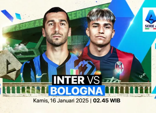Cek jadwal lengkap pertandingan dan info live streaming resmi serta prediksi line up Inter vs Bologna (Sumber: Vidio.com)