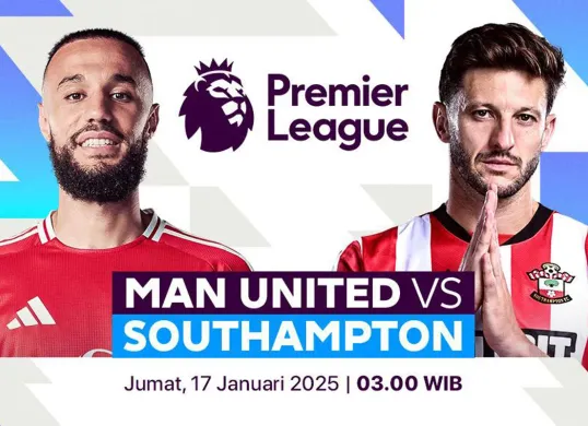 Streaming Manchester United vs Southampton. (Sumber: Vidio)