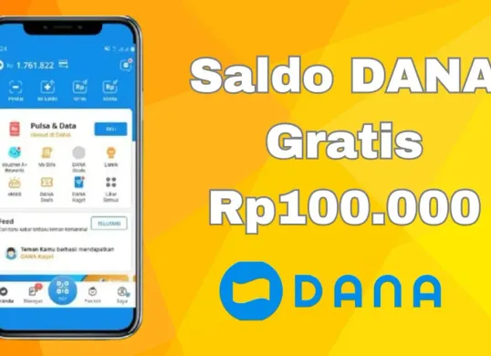 Cara mendapatkan penghasilan tambahan berupa saldo DANA gratis Rp100.000, cek selengkapnya di sini. (Sumber: Poskota/Syania Nurul Lita Baikuni)