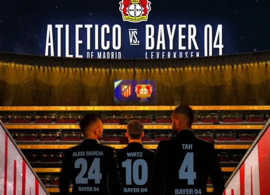 Cek jadwal lengkap pertandingan dan info live streaming resmi Liga Champions antara Atletico Madrid vs Leverkusen. (Sumber: X/ bayer04fussball)