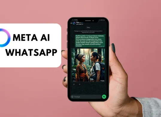 Gunakan Meta AI WhatsApp untuk membantu membuatkan foto ilustrasi. (Sumber: Canva edited Huriyyatul Wardah)