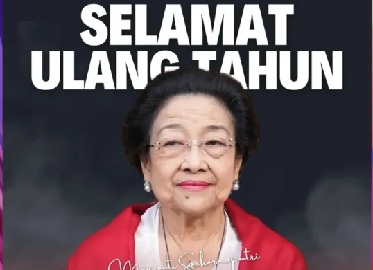 Hari ini, 23 Januari 2025 Ketua Umum PDI Perjuangan Megawati Soekarnoputri merayakan ulang tahunnya yang ke-78 tahun. (Sumber: Instagram @genbanteng)