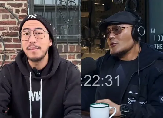 Pandji Pragiwaksono diperingatkan oleh netizen seusai menegur Deddy Corbuzier soal program MBG. (Sumber: Tangkap Layar YouTube/Deddy Corbuzier, Pandji Pragiwaksono)