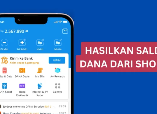 Cara menghasilkan saldo DANA lewat Shopee. (Sumber: Poskota/Legenda Kinanty Putri)