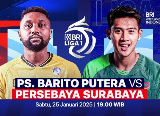 Streaming Barito Putera vs Persebaya. (Foto: Vidio)