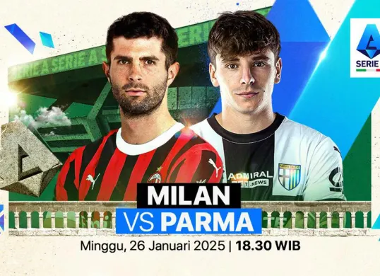 Info live streaming streaming AC Milan vs Parma. (Sumber: Vidio)