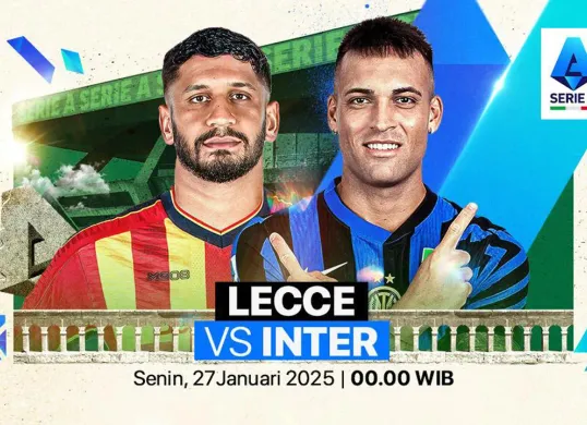 Live streaming Lecce vs Inter Milan. (Sumber: Vidio)