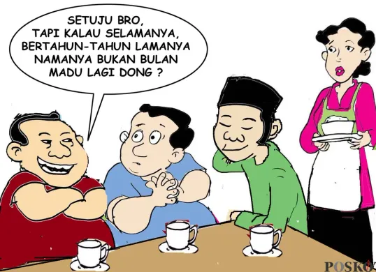 Obrolan Warteg:Bulan Madu Belum Berakhir (Sumber: Poskota/ Yudhi Himawan)