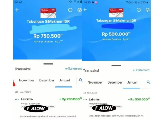 Pencairan dana bansos PKH Rp500.000 dan Rp750.000 di Livin by Mandiri. (Sumber: YouTube/Naura Vlog)