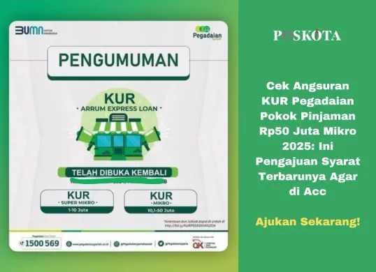 KUR Pegadaian 2025: Pembiayaan Syariah untuk Membantu Pengusaha UMKM Berkembang Tanpa Beban Bunga (Sumber: Poskota/Yusuf Sidiq)