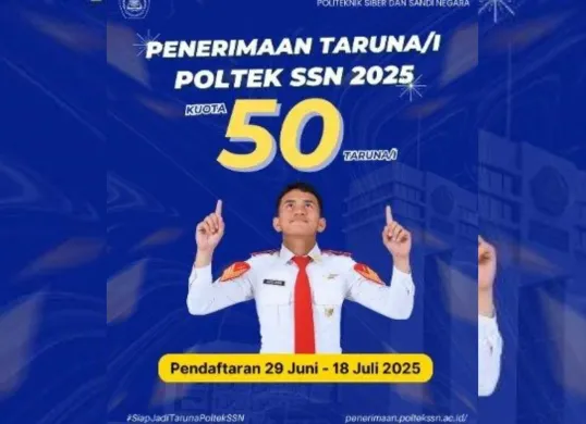 Penerimaan Poltek SSN 2025. (Sumber: Ist.)