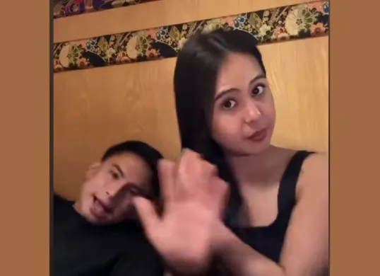 Ananda Zhafira dan Okin (Sumber: TikTok/@blue.sky1353)