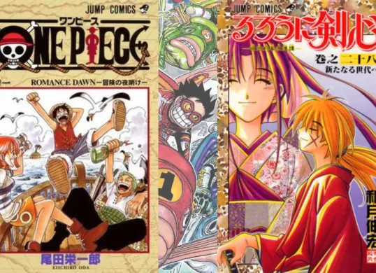 Manga One Piece dan Rurouni Kenshin. (Sumber: Ist.)