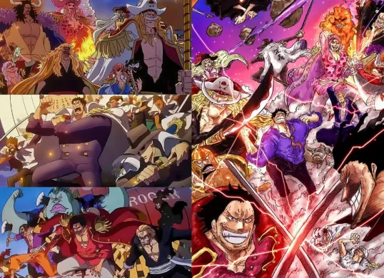 Insiden God Valley dalam One Piece. (Sumber: X/@7Leg_Piece dan @kingkaido96)