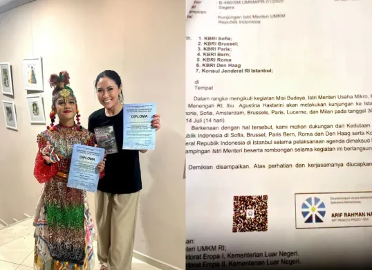 Potret Tina Astari (kiri) istri Menteri UMKM Maman Abdurrahman yang buka suara terkait dugaan gunakan fasilitas negara saat kunjungan ke Eropa. (Sumber: Instagram/Tina Astari)