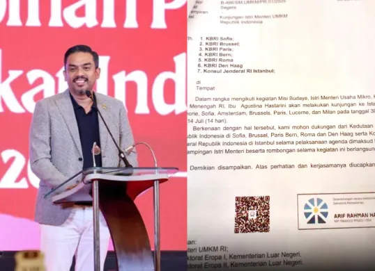 Potret Menteri UMKM, Maman Abdurrahman (kiri) yang menjadi sorotan publik usai viral surat permintaan fasilitas bagi sang istri saat kunjungan ke Eropa. (Sumber: Instagram)