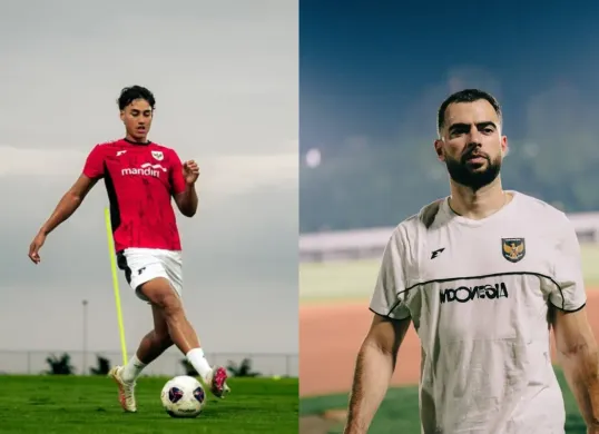 Potret Rafael Struick (kiri) dan Jordi Amat (kanan) yang resmi merumput di Liga 1 bersama Dewa United dan Persija Jakarta. (Sumber: Instagram)