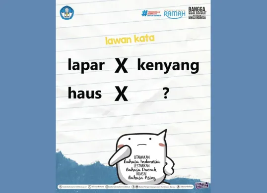Lawan Kata Haus Menurut KBBI adalah Palum, Resmi Masuk per Juli 2025 (Sumber: Instagram/badanbahasakemendikbud)