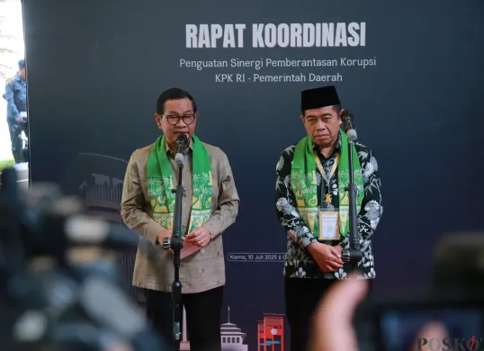 Gubernur Jakarta, Pramono Anung, seusai rapat koordinasi pencegahan korupsi di Ancol, Jakarta Utara, Kamis, 10 Juli 2025. (Sumber: POSKOTA | Foto: Pandi Ramedhan)