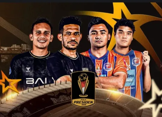 Pertandingan Piala Presiden 2025 hari ini, Dewa United vs Port FC. (Sumber: Vidio)