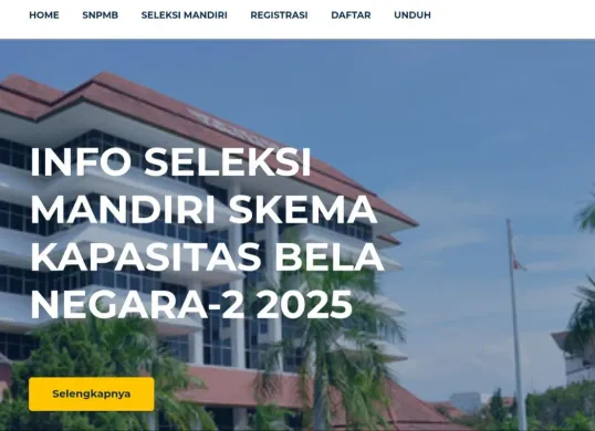 Link Pengumuman Seleksi Mandiri UPN Jogja 2025 Tahap 1 dan 2. (Sumber: tangkapan layar)