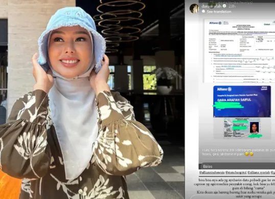 Viral! Oknum asuransi sebar data Dara Arafah di WA Story sambil sindir penyakitnya. (Sumber: Instagram/@daraarafah)