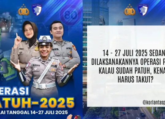 Operasi Patuh 2025. (Sumber: Instagram/@korlantaspolri.ntmc)