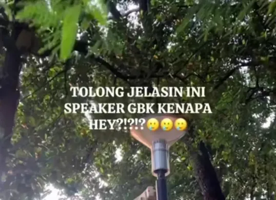Suara desahan seorang wanita terdengar dari speaker GBK. (Sumber: Instagram/@info_jabodetabek)