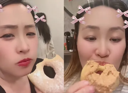 Harga donat Pinkan Mambo jadi sorotan netizen usai direview sejumlah food vlogger. (Sumber: TikTok/Pinkan Mambo)