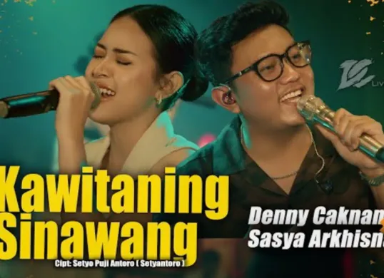 Lirik lagu Kawitaning Sinawang Denny Caknan ft Sasya Arkhisna. (Sumber: YouTube/DC Production)