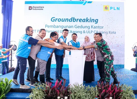 Groundbreaking pembangunan gedung kantor PLN UP3 Cikarang dan ULP Cikarang Kota di Kawasan Deltamas, Kabupaten Bekasi, Kamis, 10 Juli 2025. (Sumber: Dok. PLN)