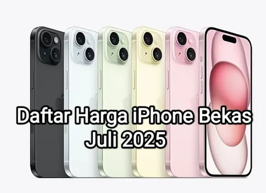 Harga iPhone bekas Juli 2025 di marketplace atau e-commerce. (Sumber: Apple)