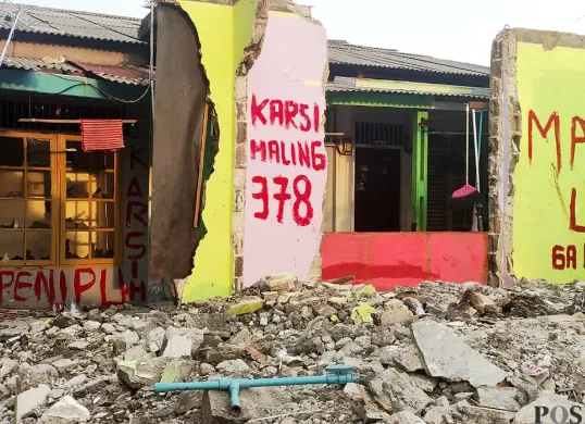 Penampakan kontrakan bodong di Jalan Nurul Iman, Kelurahan Jakasampurna, Kecamatan Bekasi Barat, Kota Bekasi, pada Kamis, 17 Juli 2025. (Sumber: POSKOTA | Foto: Nurpini Aulia Rapika)
