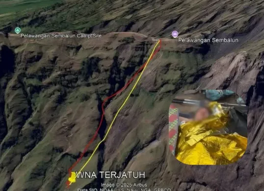 Kronologi kecelakaan pendaki asal Swiss di Gunung Rinjani. (Sumber: Instagram/@folkkonoha)