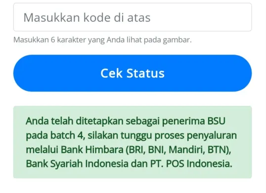 Jadwal penyaluran dana BSU Batch 4 tahun 2025 tidak diumumkan pemerintah. (Sumber: Tangkapan layar)