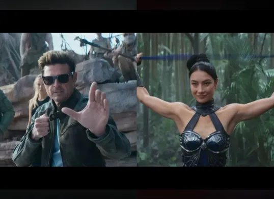 Johnny Cage dan Kitana muncul di film Mortal Kombat 2. (Sumber: tangkapan layar)