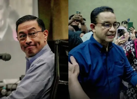 Potret Tom Lembong (kiri) dan Anies Baswedan (kanan) saat dalam persidangan kasus dugaan korupsi impor gula. (Sumber: Instagram/@aniesbaswedan)