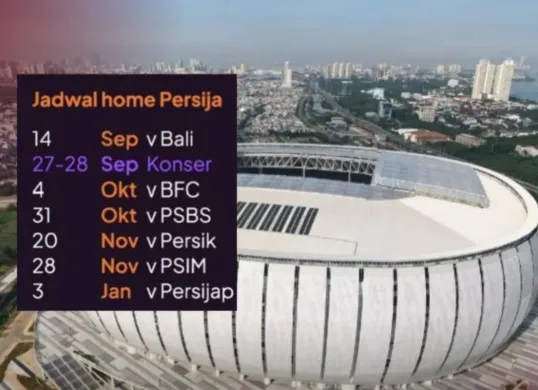 Persija Jakarta bisa jadi tim musafir karena konser musik di JIS. (Sumber: Instagram/@gondesfootball)