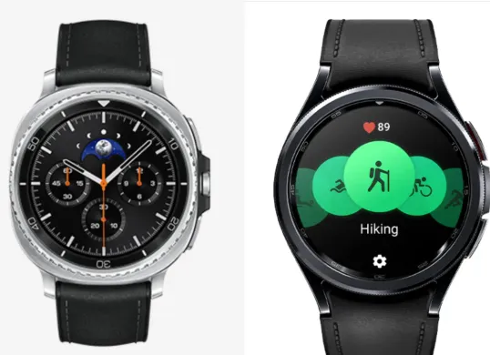 Ilustrasi perbandingan Galaxy Watch 8 Classic (kiri) vs Galaxy Watch 6 Classic (kanan). (Sumber: Samsung)